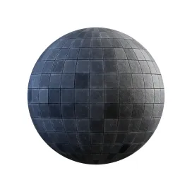 Black square stone pavement 2